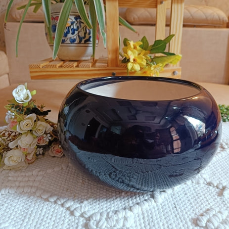 Donut Shape Planter Pot Color- Black