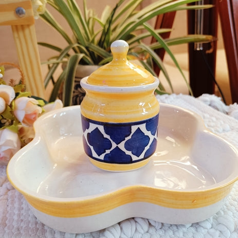 Shibori Printed Pickle Jar Set of 4