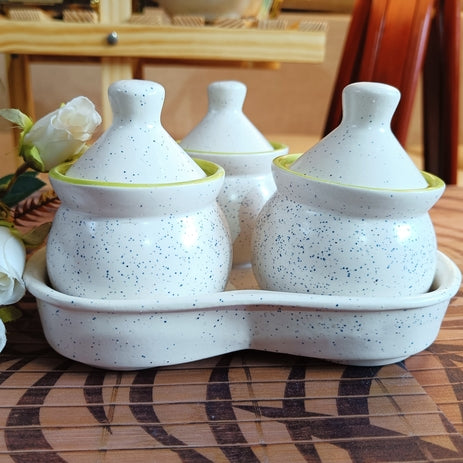 Milky White Pickle Set of 3
