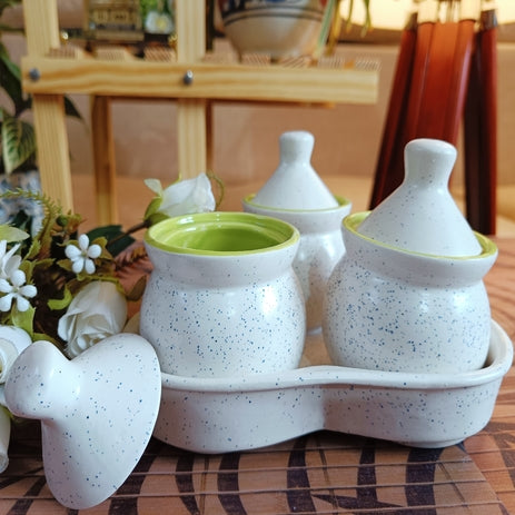 Milky White Pickle Set of 3