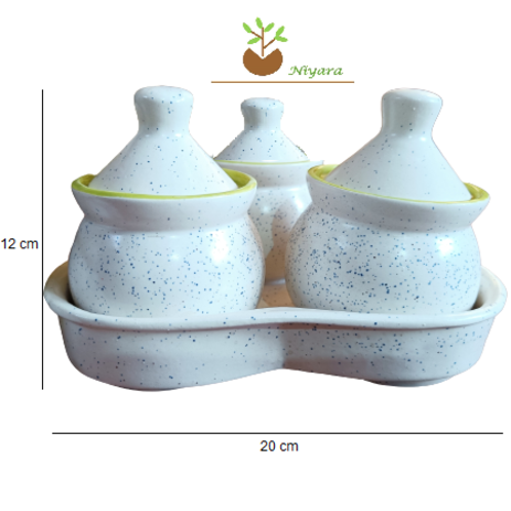 Milky White Pickle Set of 3