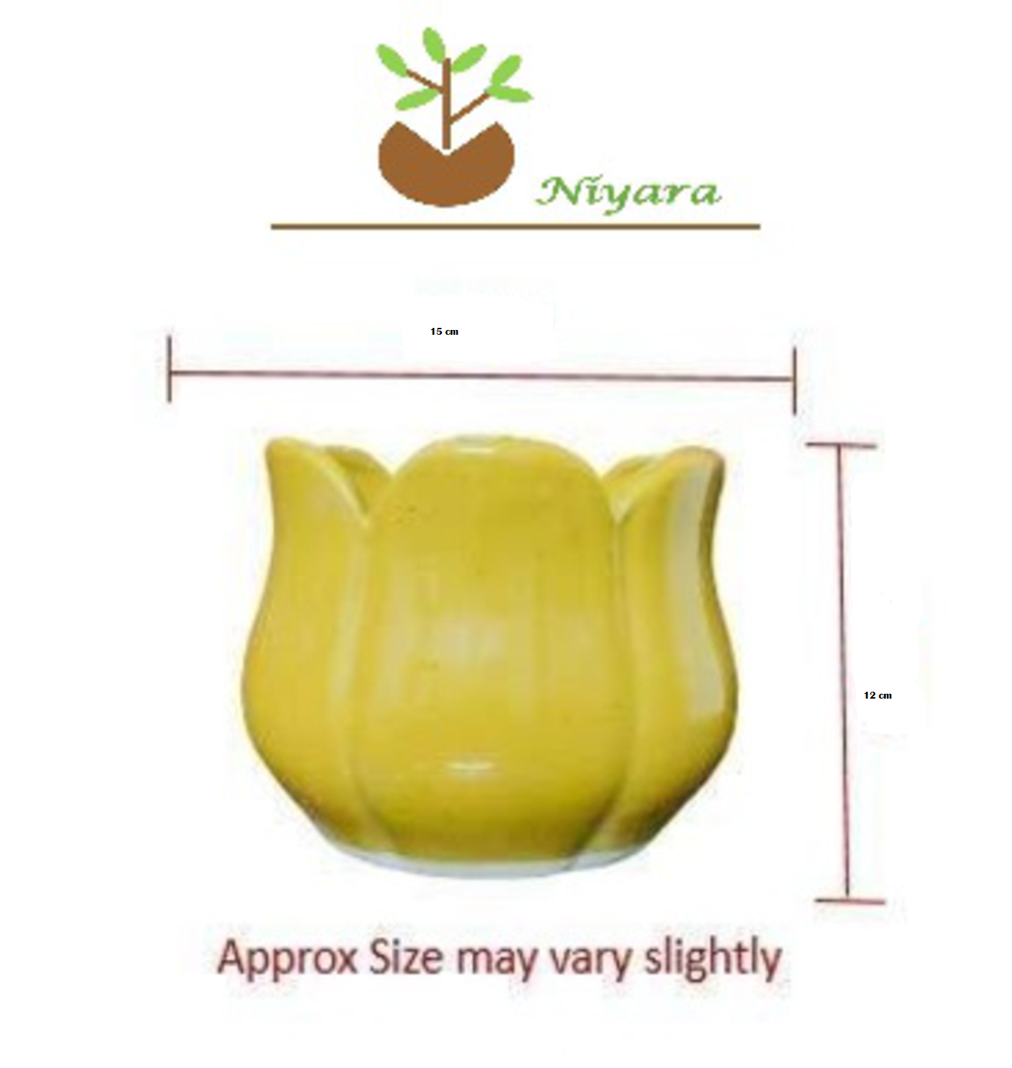Lotus Style Planters Pot Color- Yellow