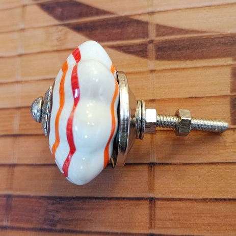 Niyara Multi Color Ceramic Door Knob Set of 10- Vintage Handmade Drawer Knobs Cabinets Home Interior Decor