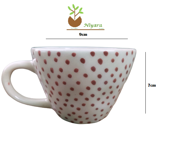 Polka Dot Coffee Mug Set of 2