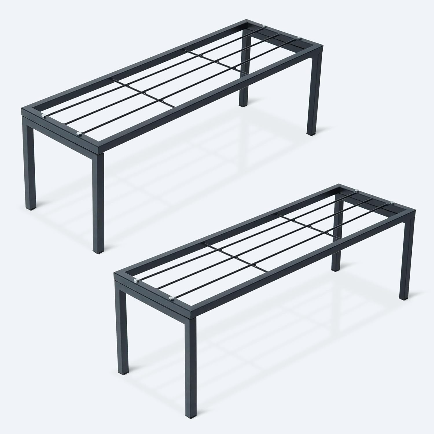 Metal Planter Stand Long 61 cm/ 24 inches) (Set of 4 [ Height 8 inch])