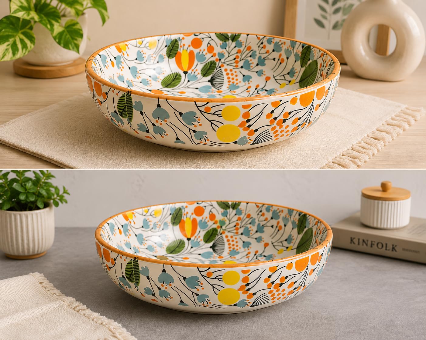Niyara Premium Orange leaf bowls set of 2