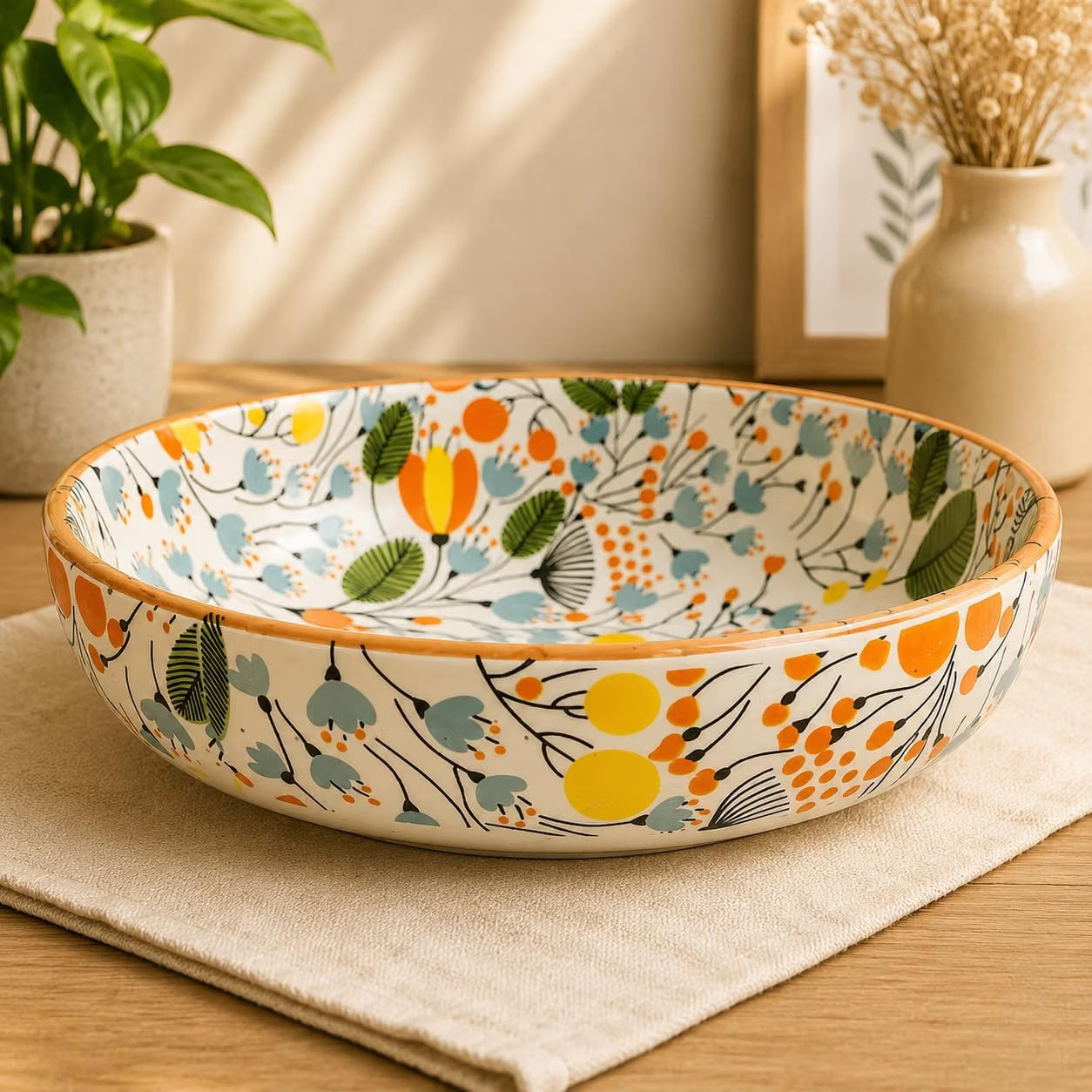 Niyara Premium Orange leaf bowl set of 1