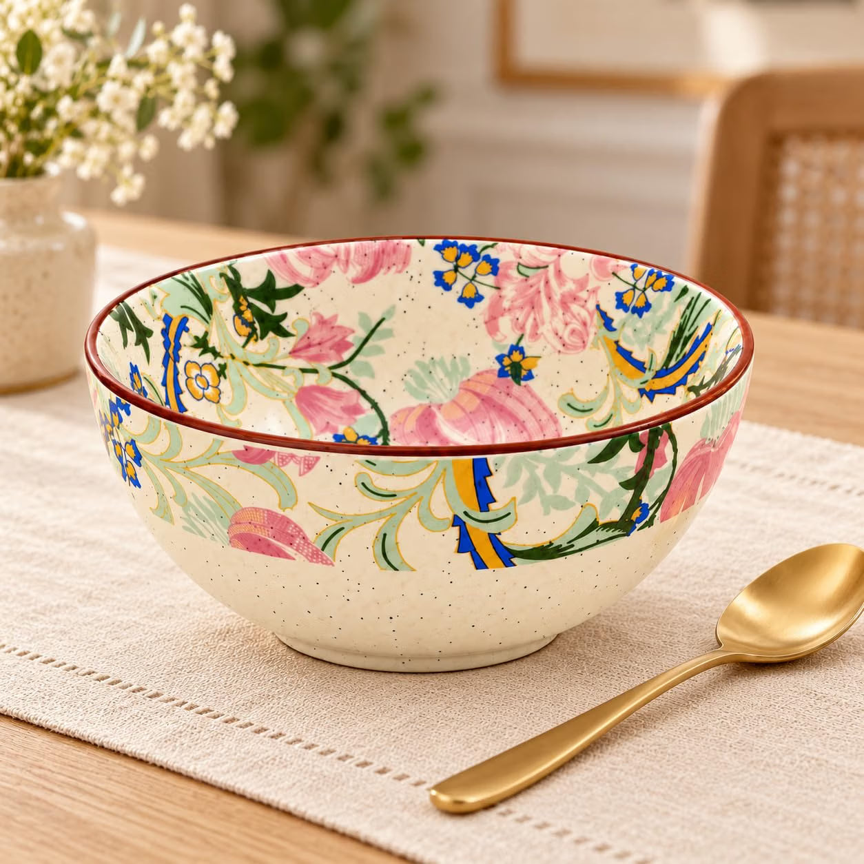 Niyara New Pink floral bowl set of 1