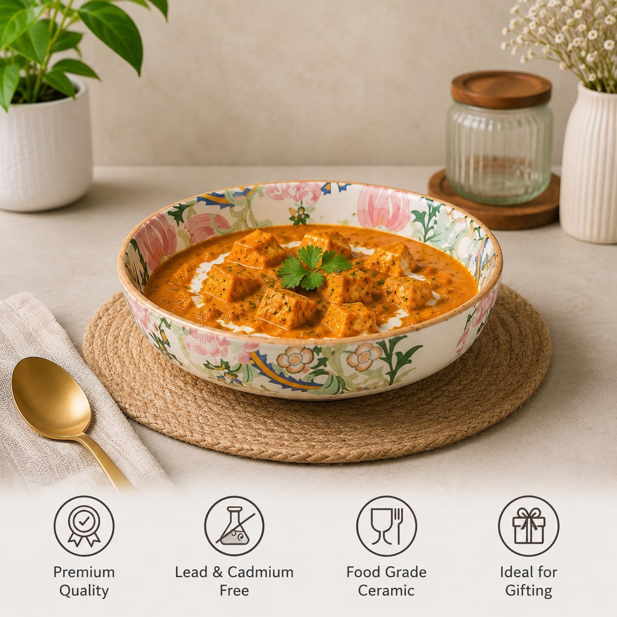 Niyara Premium floral bowl set of 1