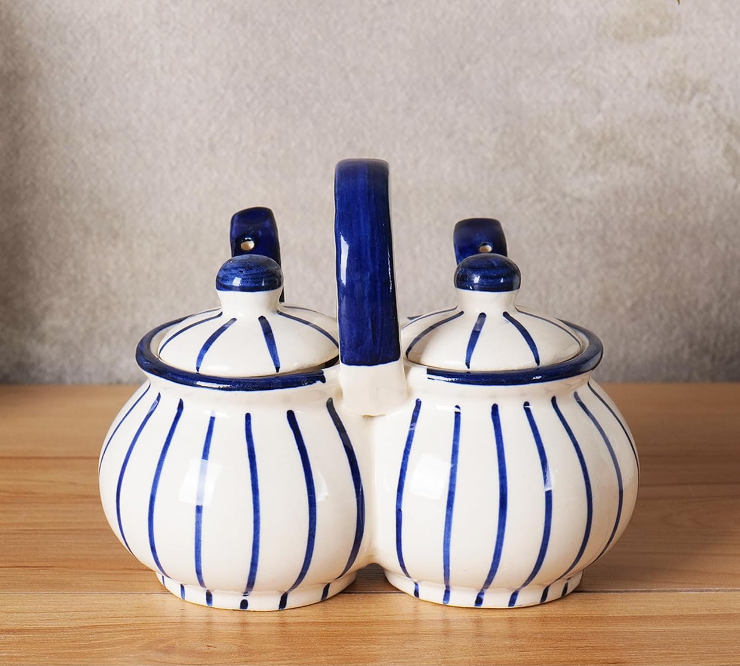 Niyara Blue line lota pickle design set of 2