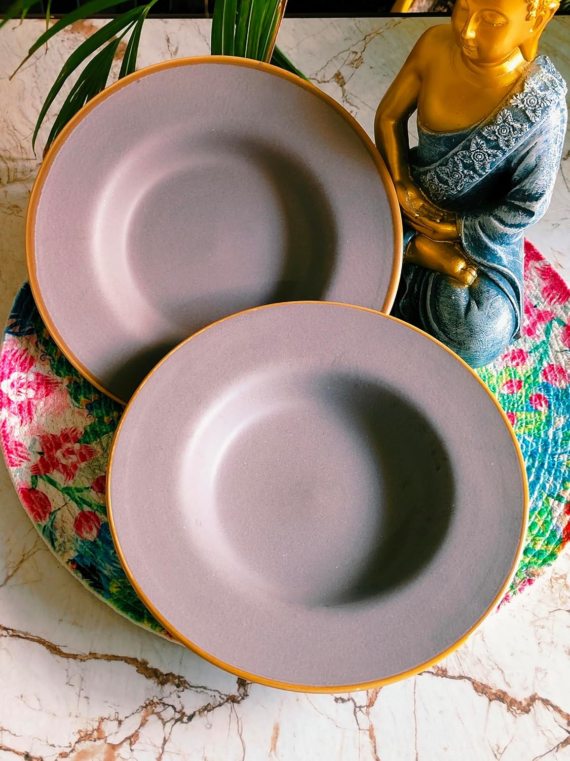 Pancakes Ceramic Plate set of2(Purple)