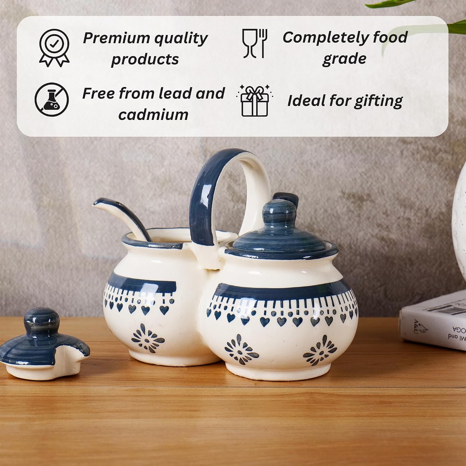 Niyara Grey jhalar lota design pickle set of 2