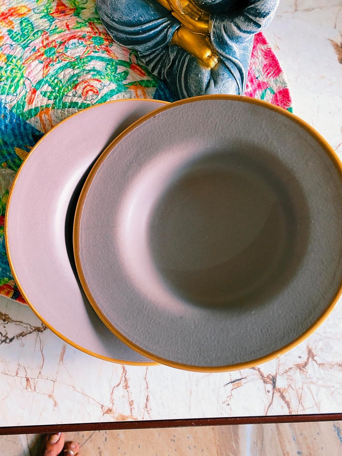 Pancakes Ceramic Plate set of2(Purple)