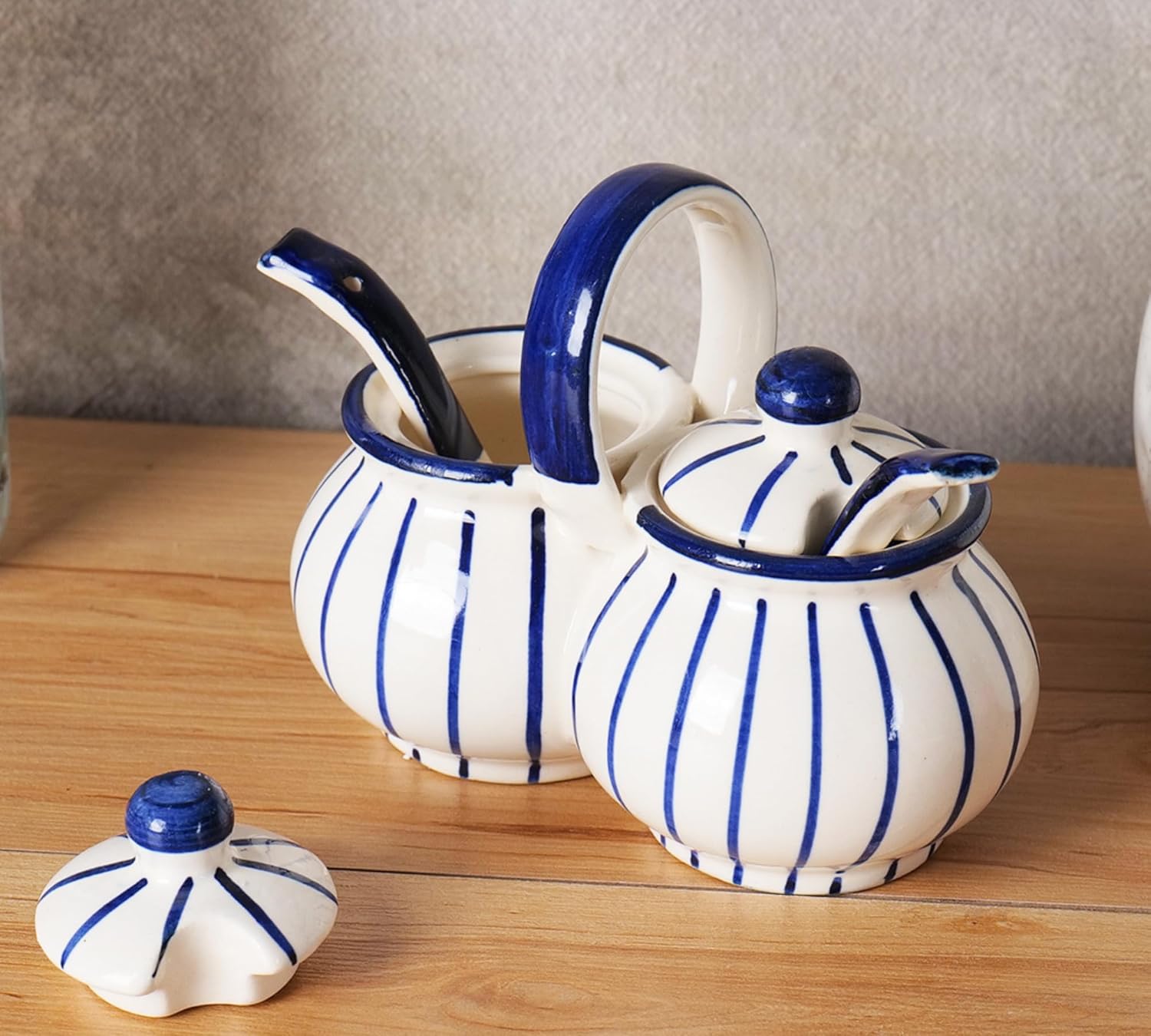 Niyara Blue line lota pickle design set of 2