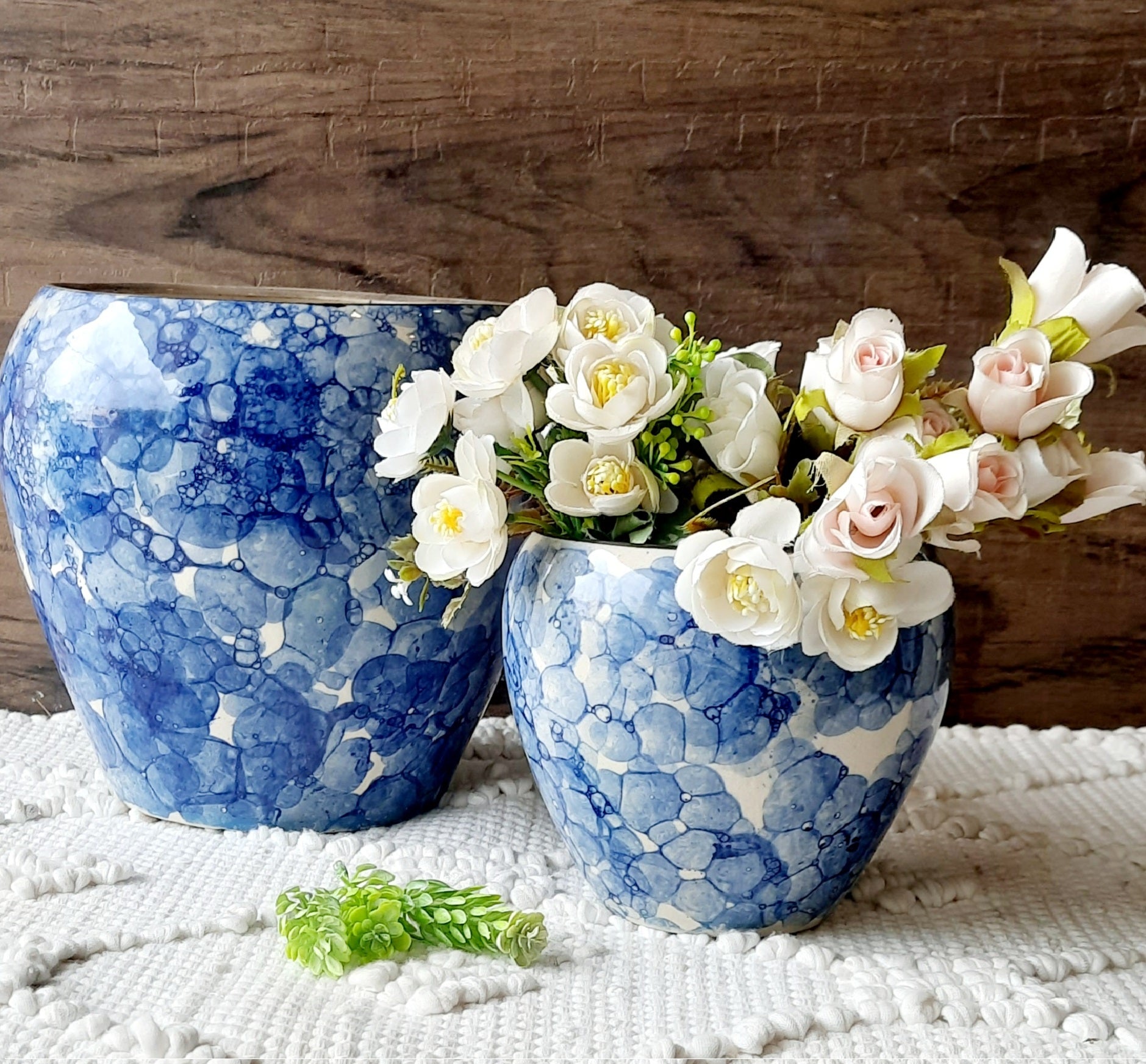 Glossy Blue Combo Pot