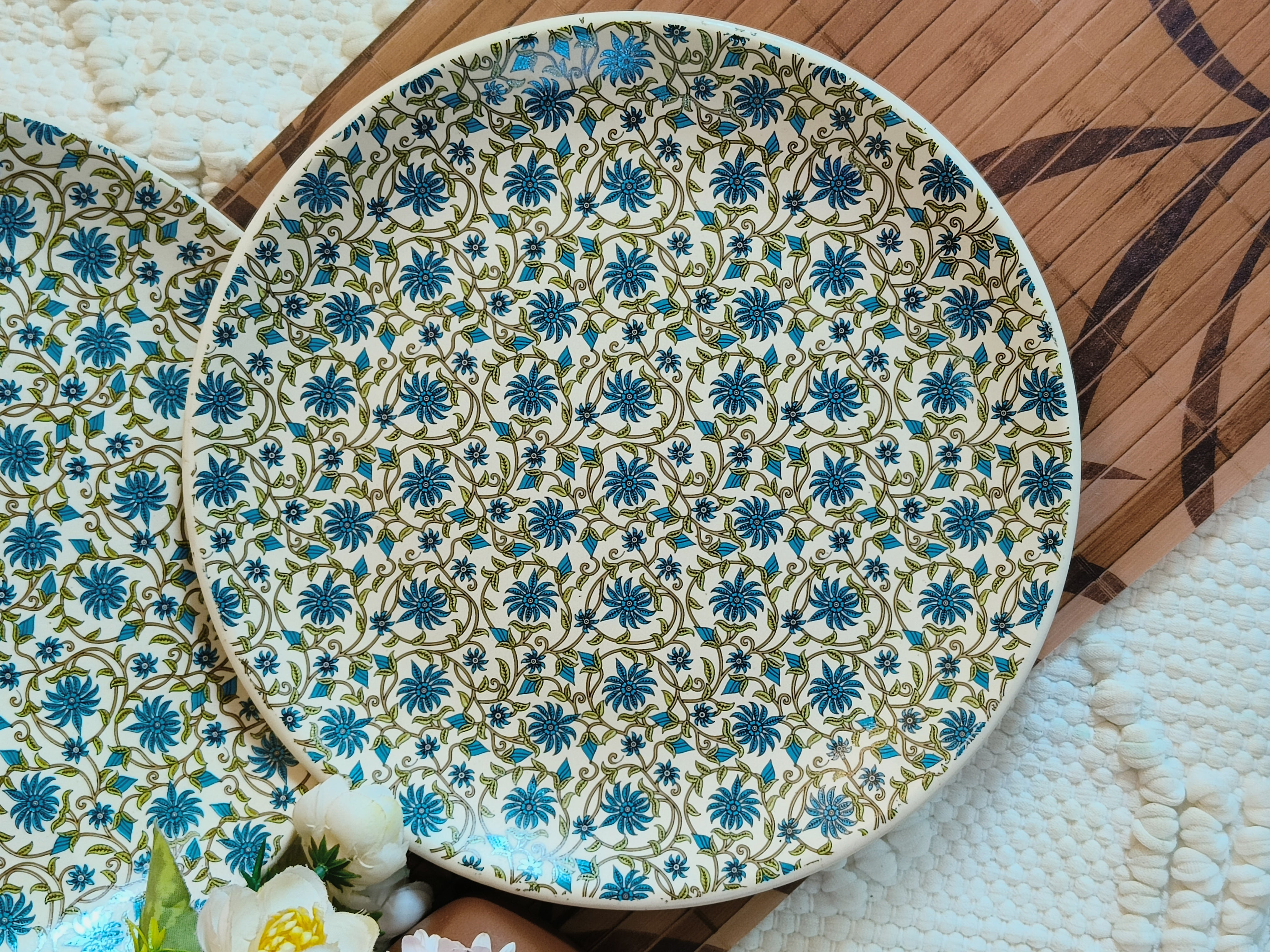 New Design dinner plate Floral casa set of 2