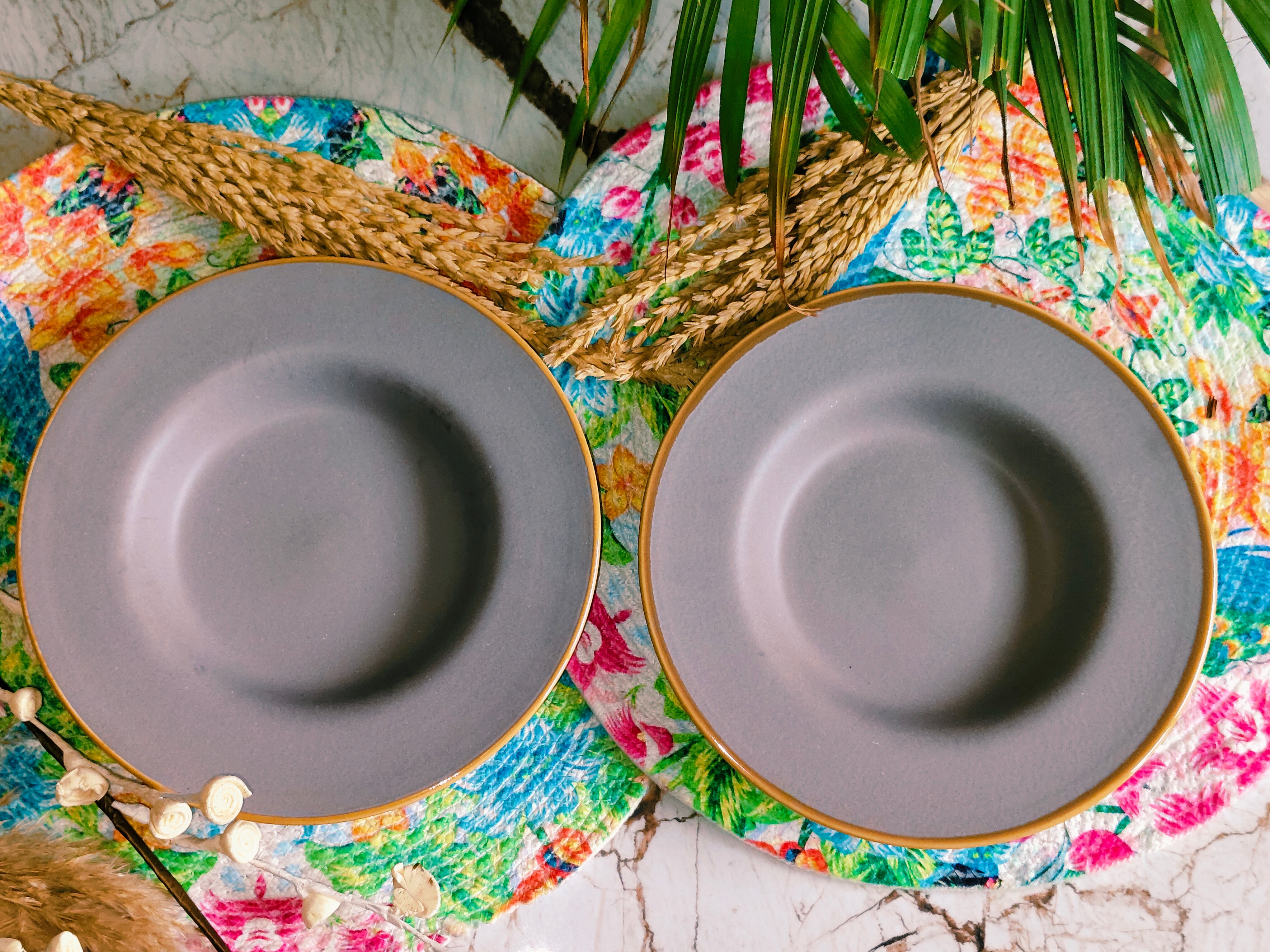 Pancakes Ceramic Plate set of2(Purple)