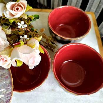 Niyara Stoneware Handmade Ceramic Stylish Premium Bowls Serving Bowls Microwave Dishwasher Safe -Set of 4 Color -red… B0BLZ9SG63