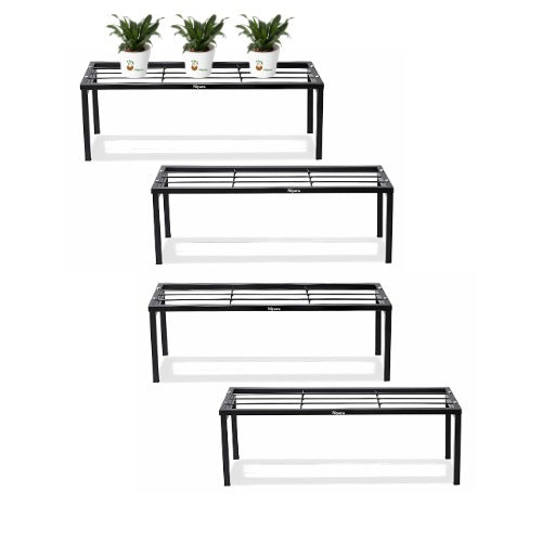 Metal Planter Stand Long 61 cm/ 24 inches) (Set of 4 [ Height 8 inch])