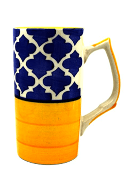 Shibori Yellow Beer Mug