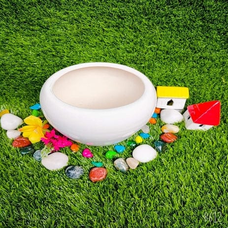 White Stylish Medium Ceramic Pots Planters