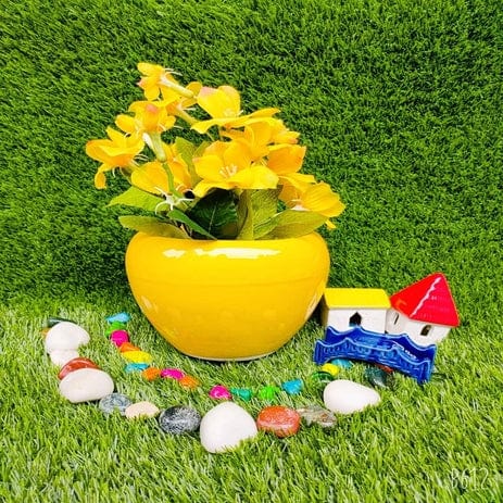 Yellow Stylish Ceramic Planters Pots