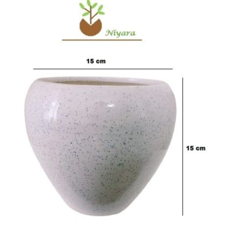 White Stylish Medium Ceramic Pots Planters