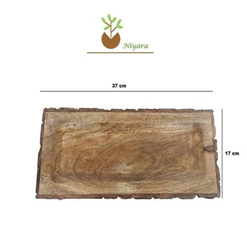 Designer Wooden Tray Colour -Brown