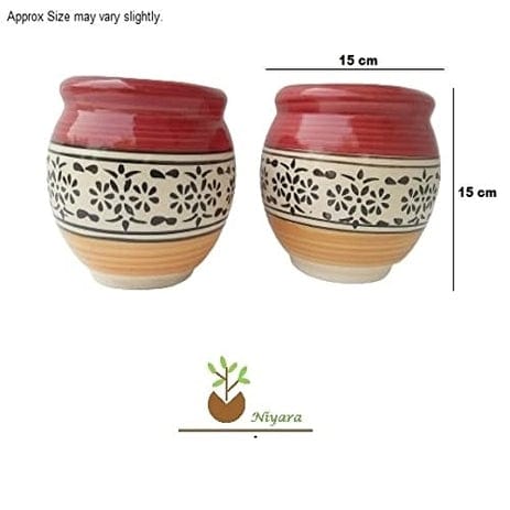 Small Mugal style combo size -15 cm * 15 cm Colour-White & Red