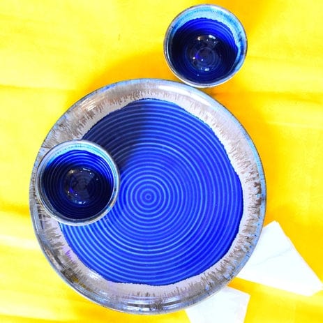 Seashell Plate with 2 Bowls Set of 3