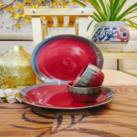 Love MEE  Plate with Bowl Set of 4 pcs