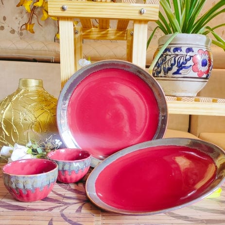 Love MEE  Plate with Bowl Set of 4 pcs