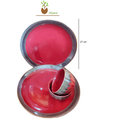 Love MEE  Plate with Bowl Set of 4 pcs