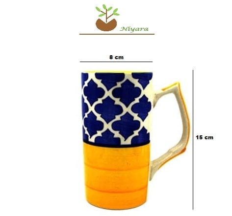 Shibori Yellow Beer Mug
